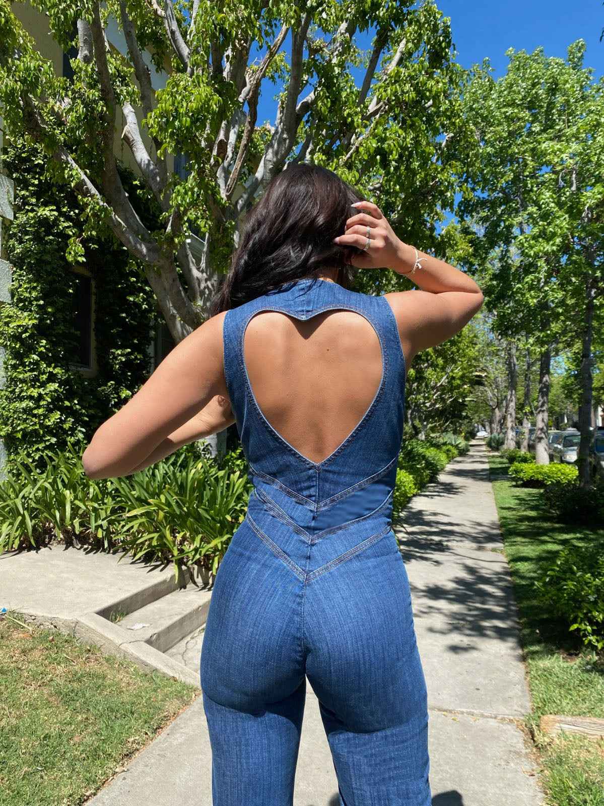 ZADIYA™ | HEART-SHAPED BACK ZIPPER JUMPSUIT