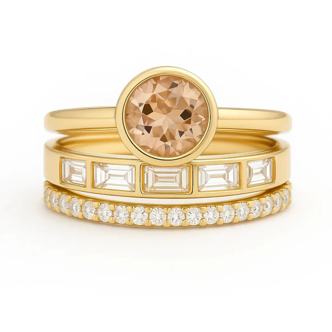 ZADIYA™ | Elegant Gold Ring with Crystals Encrusted