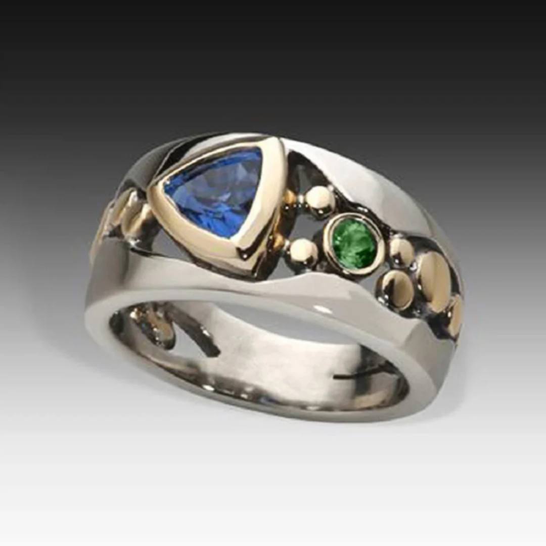 ZADIYA™ | Sienna Ring with Blue Crystal