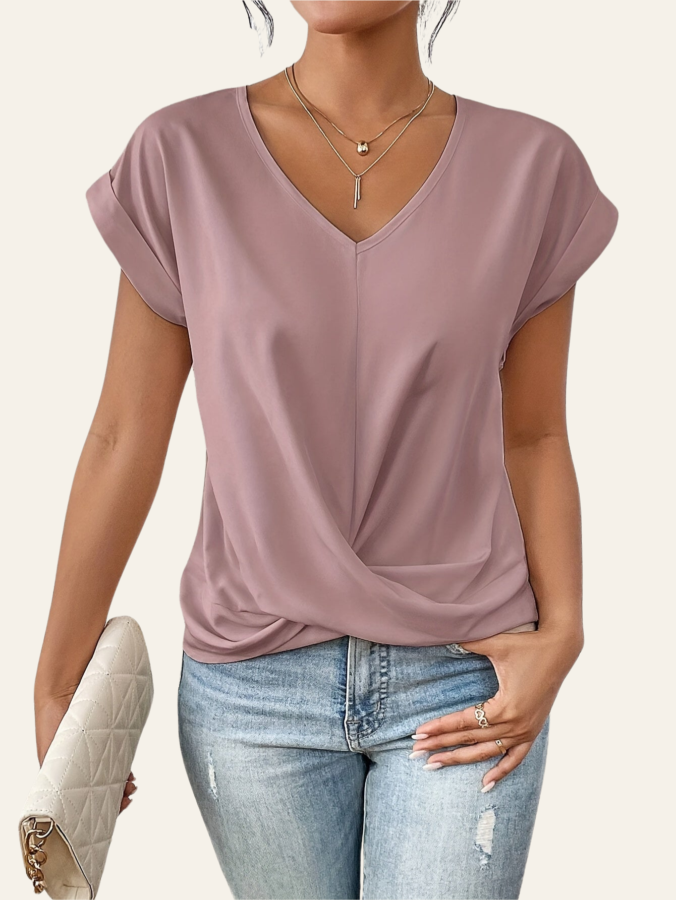 ZADIYA™ | RELAXED SWEETHEART NECK TEE