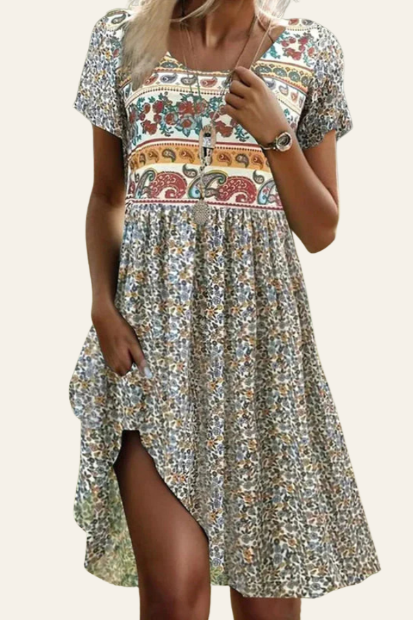 ZADIYA™ | VINTAGE PRINT DRESS