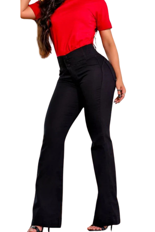 ZADIYA™ | HIGH-WAIST STRETCH FLARED JEANS