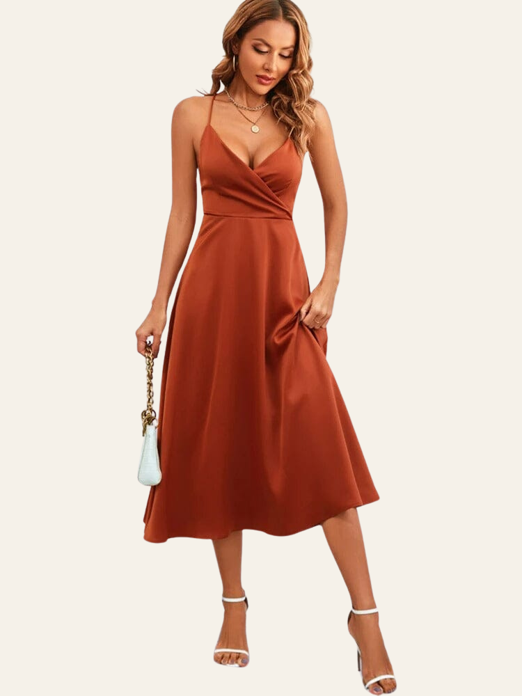 ZADIYA™ | STRAPLESS SILK MAXI DRESS
