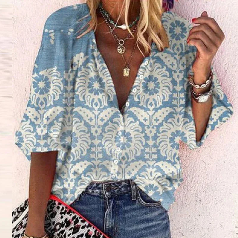 ZADIYA™ |  VINTAGE BUTTON BLOUSE