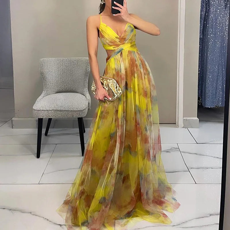 ZADIYA™ | FLOWING FLORAL MAXI DRESS