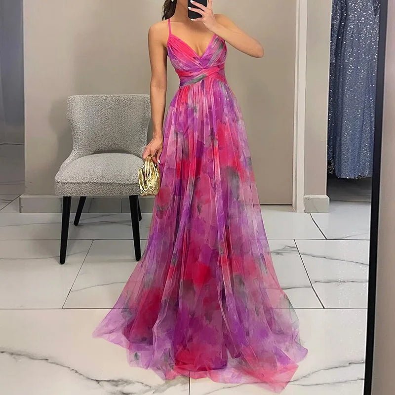 ZADIYA™ | FLOWING FLORAL MAXI DRESS