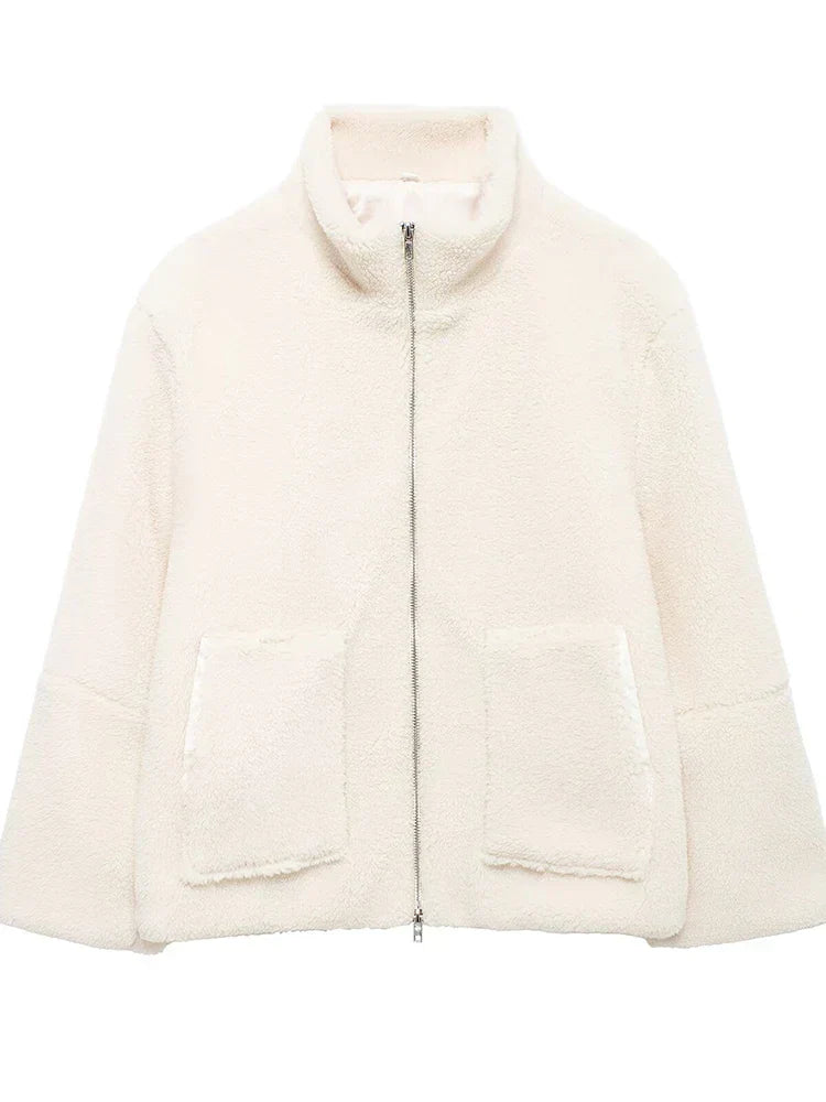 ZADIYA™ | Collar Zip-up Coat