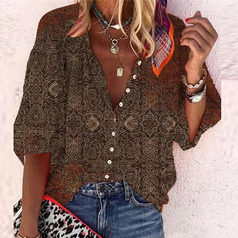 ZADIYA™ |  VINTAGE BUTTON BLOUSE