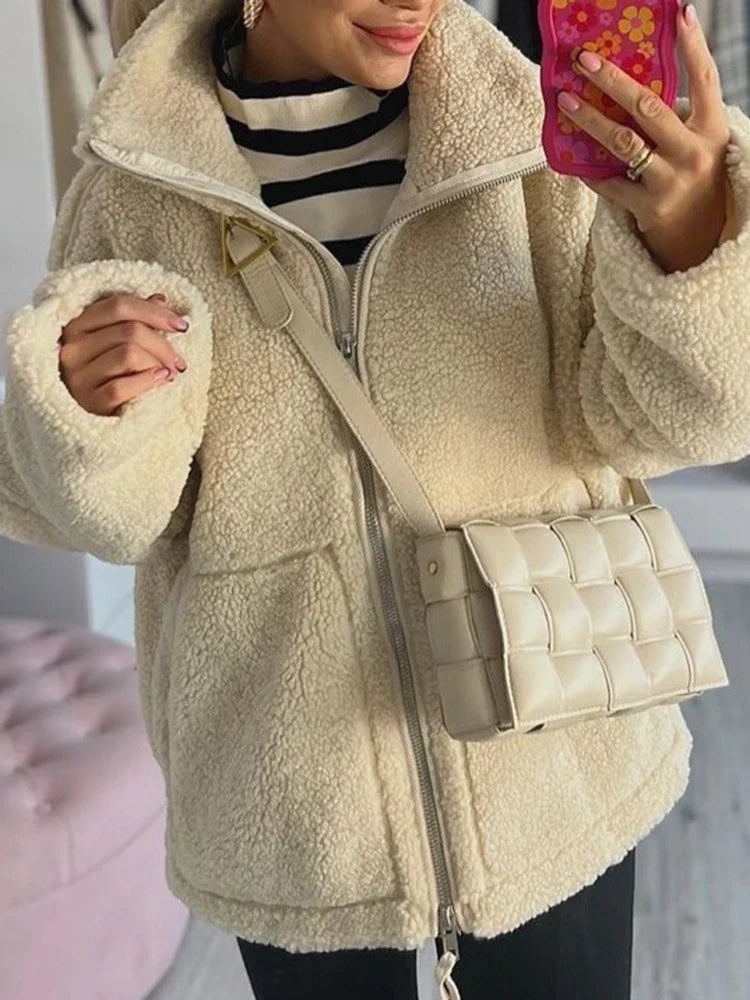 ZADIYA™ | Collar Zip-up Coat