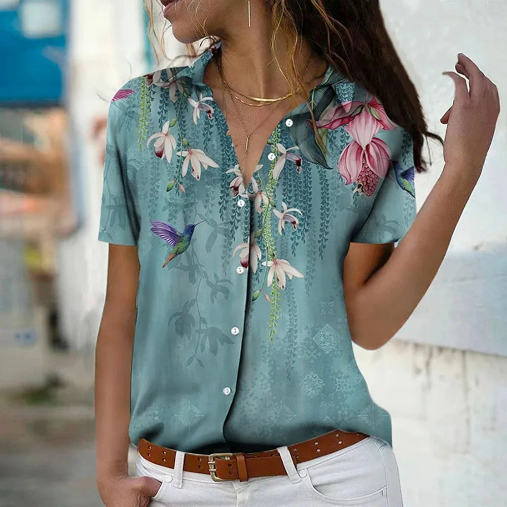 ZADIYA™ | Floral Short Sleeve Shirt