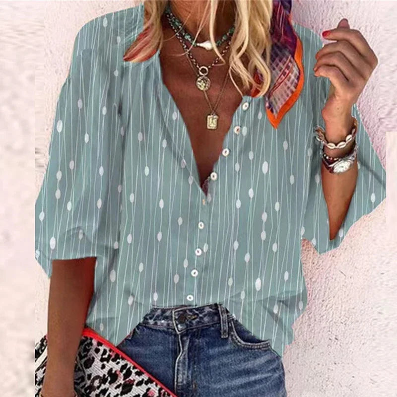 ZADIYA™ |  VINTAGE BUTTON BLOUSE