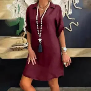 ZADIYA™ | Linen Dress
