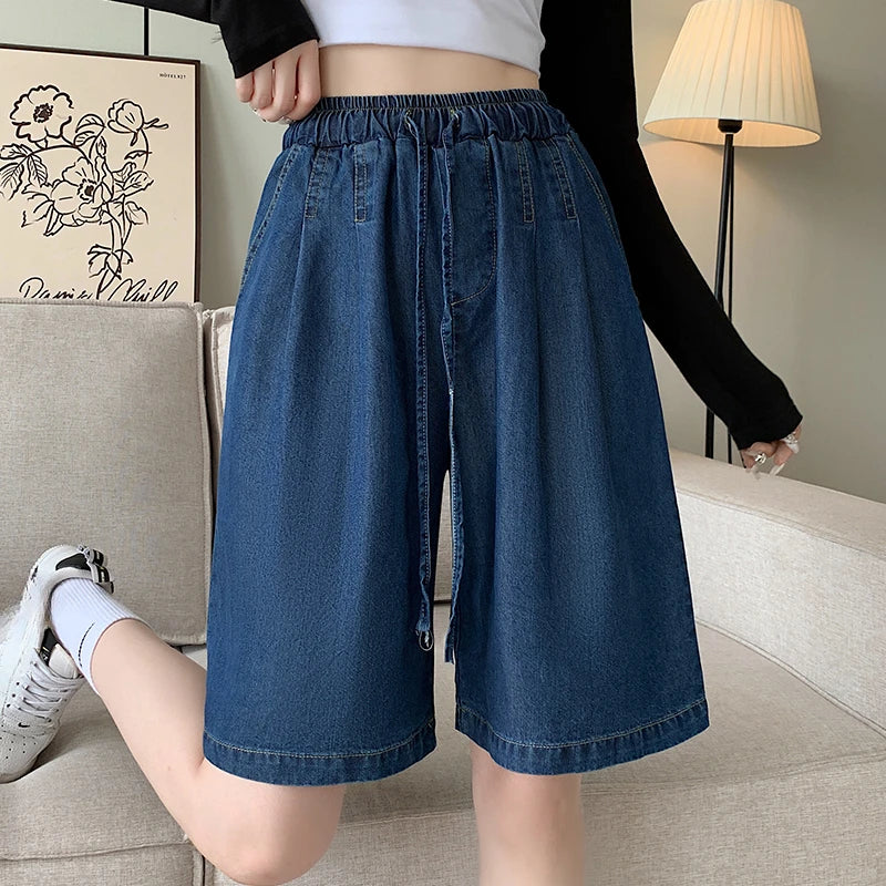 ZADIYA™ | Tencel High Waist Wide-Leg Shorts