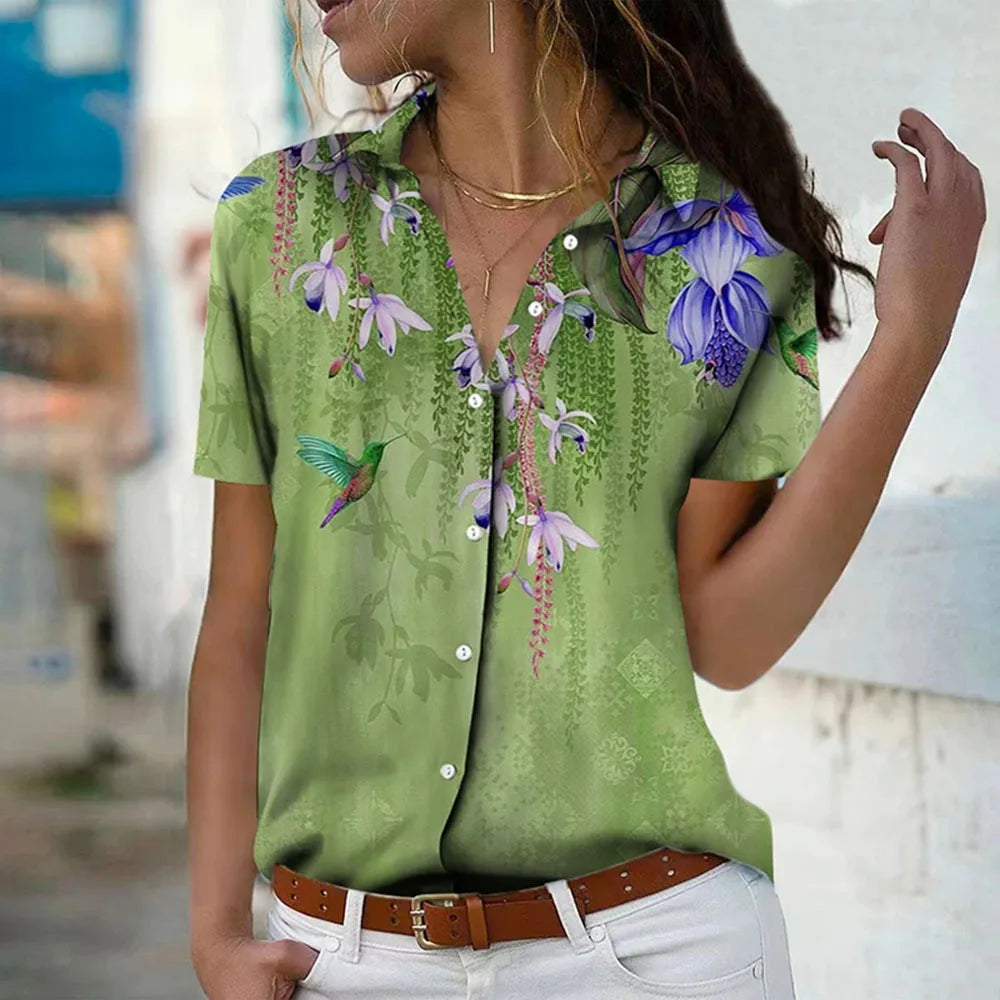 ZADIYA™ | Floral Short Sleeve Shirt