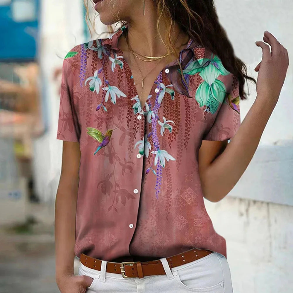 ZADIYA™ | Floral Short Sleeve Shirt