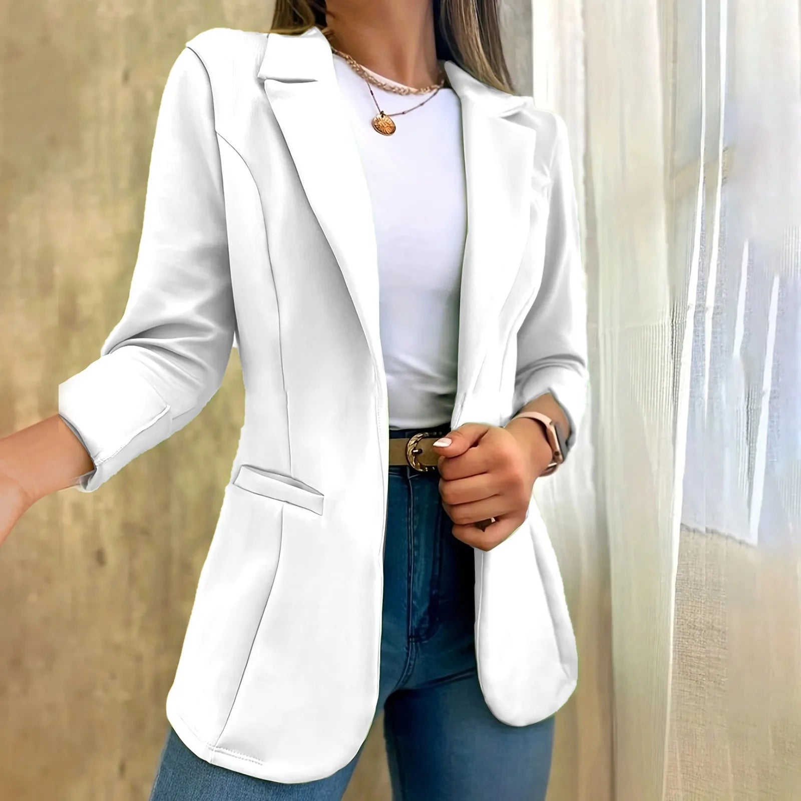 ZADIYA™ | Minimalist Long Sleeve Blazer