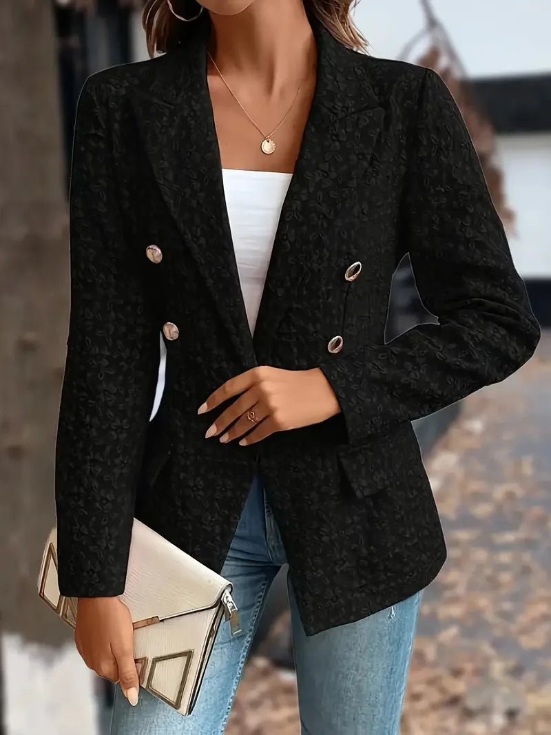 ZADIYA™ | Stylish Double Breasted Pockets Vintage Blazer