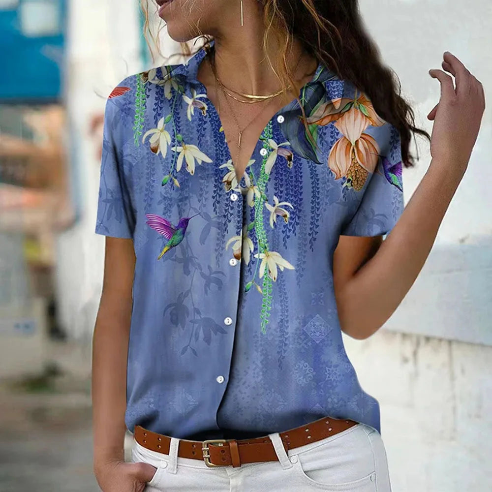ZADIYA™ | Floral Short Sleeve Shirt
