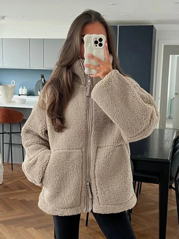 ZADIYA™ | Collar Zip-up Coat
