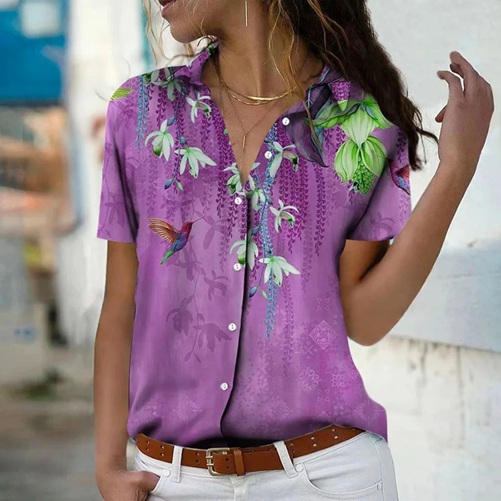 ZADIYA™ | Floral Short Sleeve Shirt