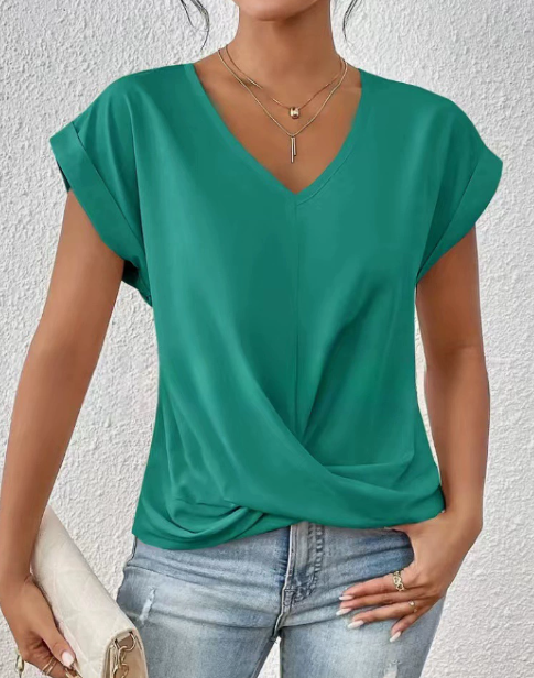 ZADIYA™ | RELAXED SWEETHEART NECK TEE