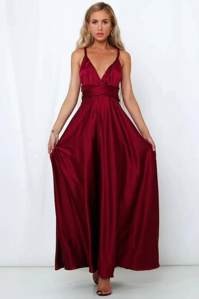 ZADIYA™ | ELEGANT SATIN MAXI DRESS