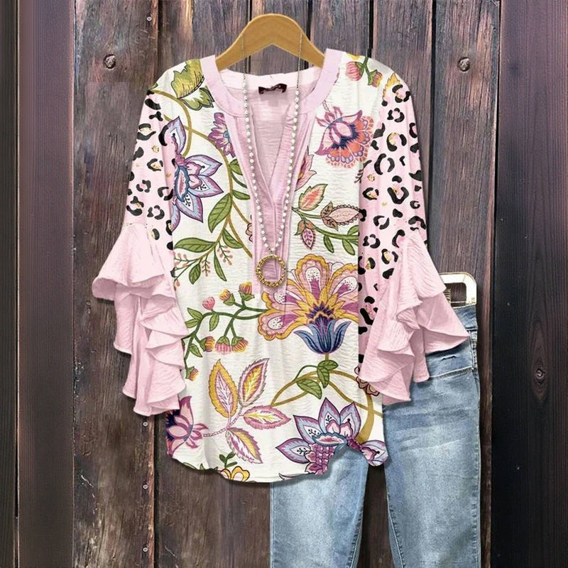 ZADIYA™ | VINTAGE FLORAL BLOUSE
