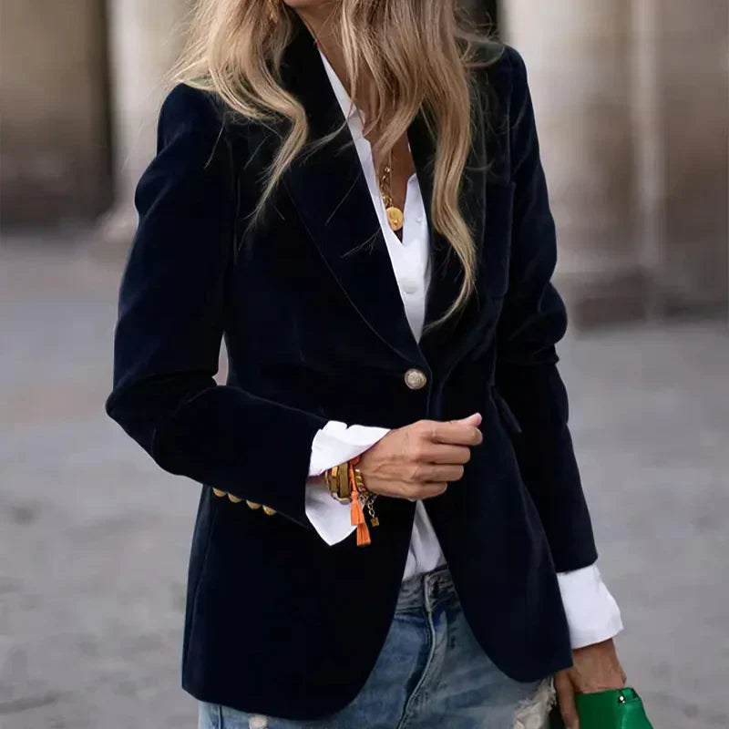 ZADIYA™ | Elegant Velvet Blazer