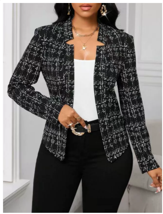 ZADIYA™ | Chic Plaid Blazer