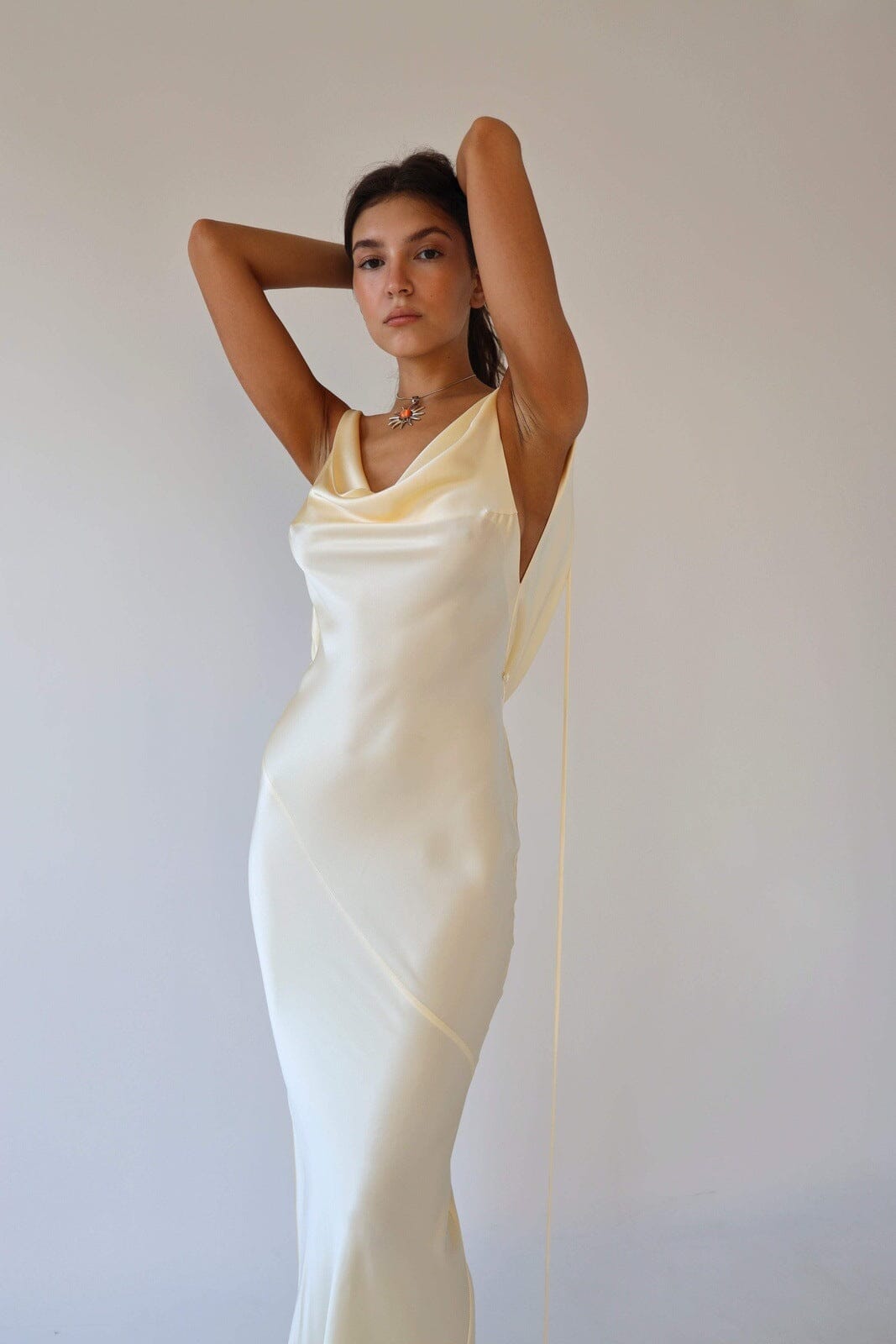 ZADIYA™ | SILK OPEN-BACK MAXI DRESS