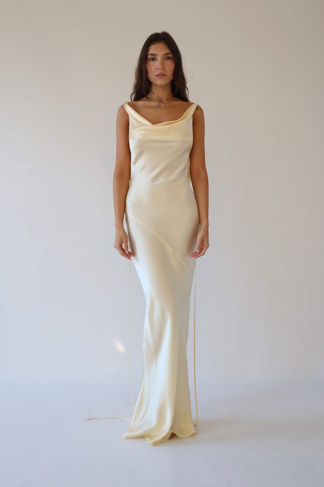 ZADIYA™ | SILK OPEN-BACK MAXI DRESS