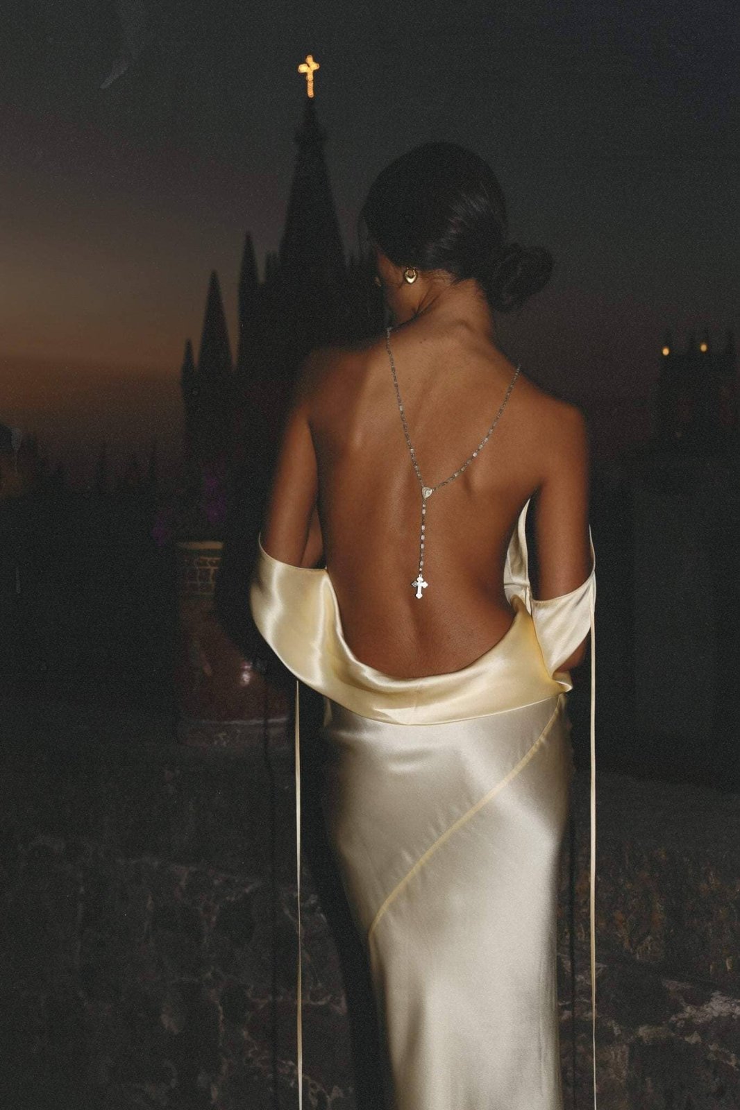 ZADIYA™ | SILK OPEN-BACK MAXI DRESS
