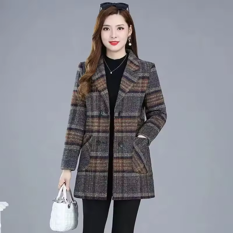 ZADIYA™ | Elegant Plaid Blazer