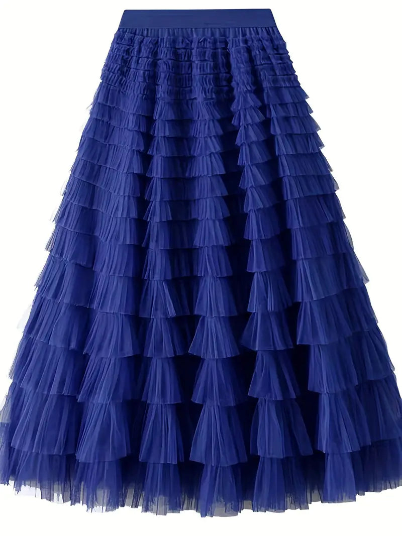 ZADIYA™ | Cascade Layered Hem Skirt