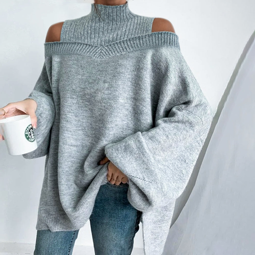 ZADIYA™ | Open Shoulder Sweater