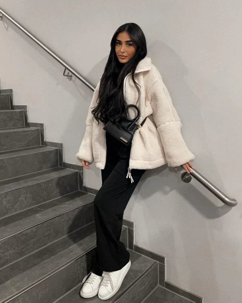 ZADIYA™ | Collar Zip-up Coat