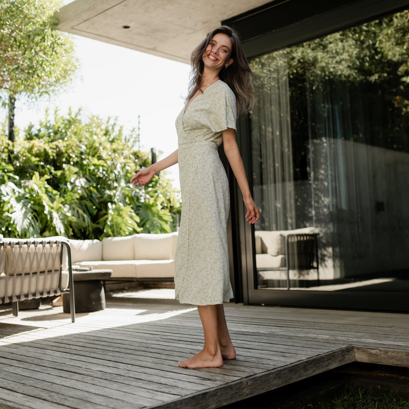 ZADIYA™ | FLORAL WRAP DRESS