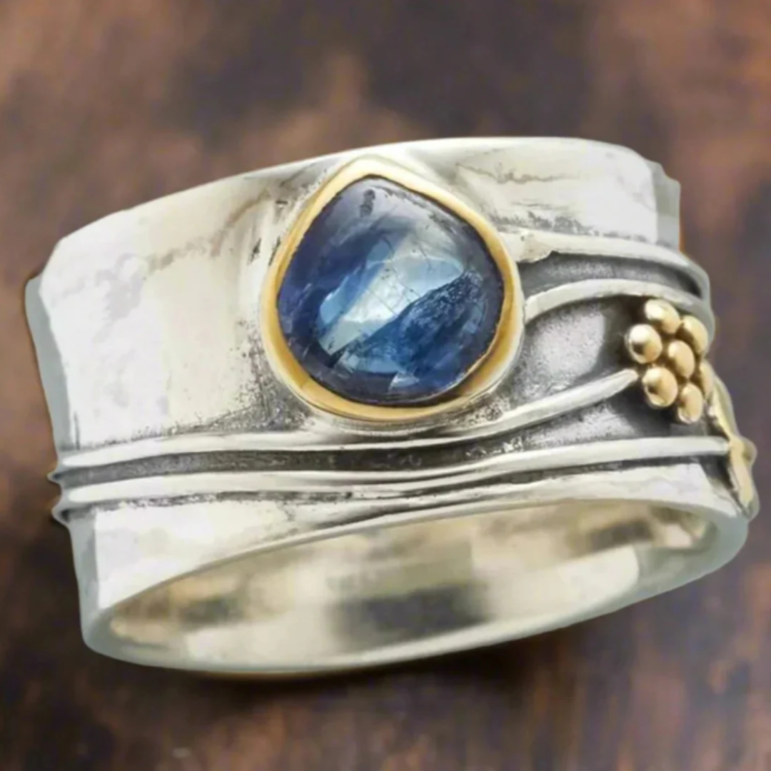 ZADIYA™ | Boho Ring with Natural Stone for Meditation