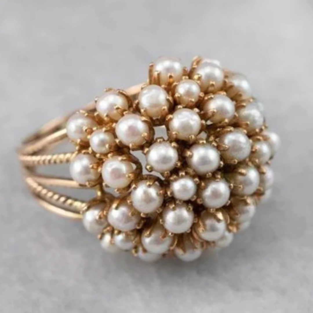 ZADIYA™ | Ring with Central Pearl Inlaid