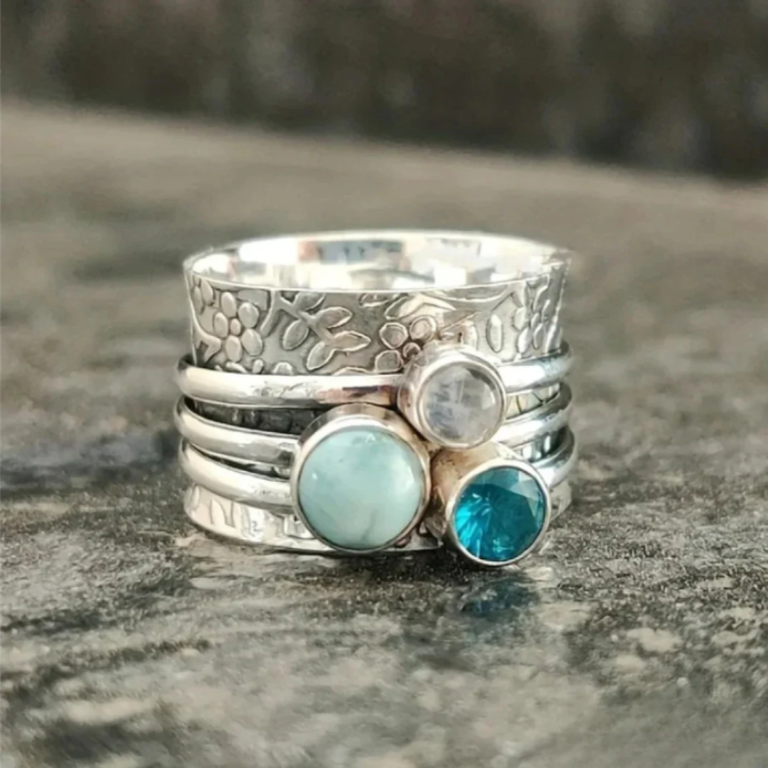 ZADIYA™ | Ring with Blue Natural Stone