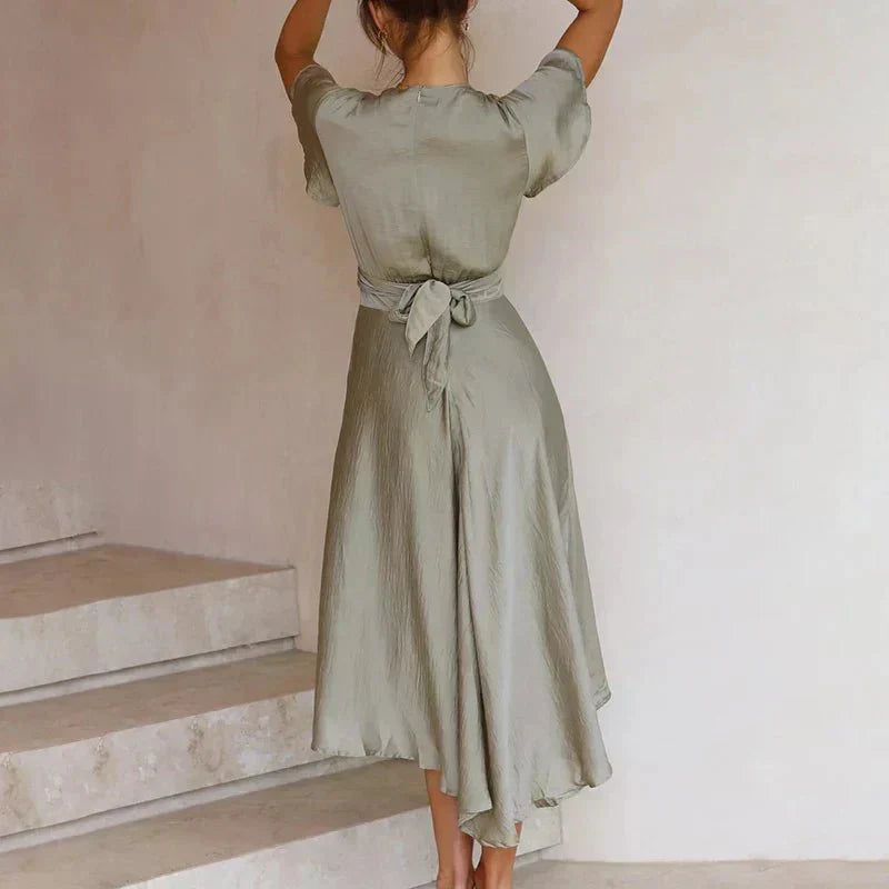 ZADIYA™ | FLUTTER SLEEVE MIDI DRESS