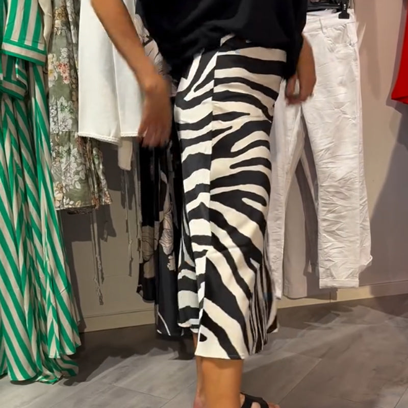 ZADIYA™ | Front-Tie Top & Midi Skirt Set