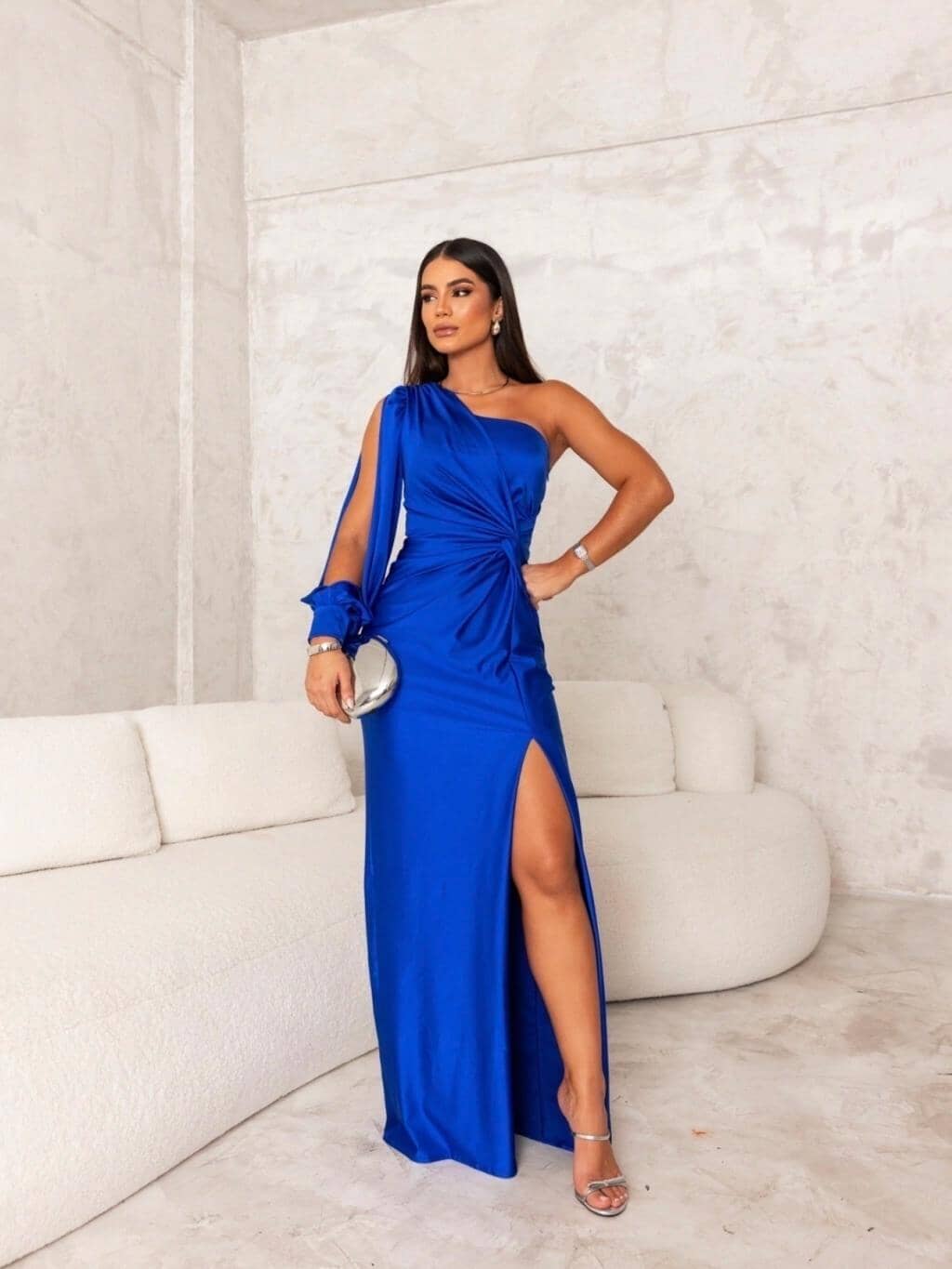 ZADIYA™ | SILK SPLIT MAXI DRESS